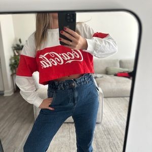 NWT ZARA & Coca Cola limited edition rare crop top long sleeves size:M